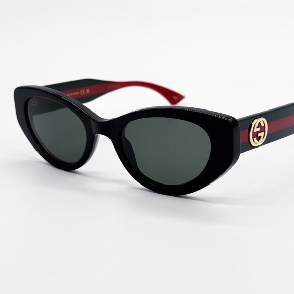 NEW GUCCI GG1862S 001 CAT EYE BLACK WOMEN SUNGLASSES GUCCI - Picture 8 of 11